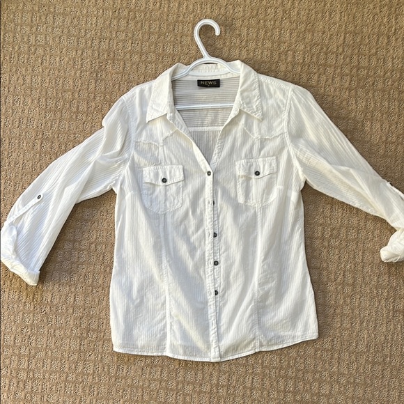 White Button-Up Shirt - Picture 1 of 1